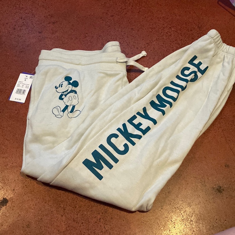 Mickey Mouse teal sweatpants/joggers size large